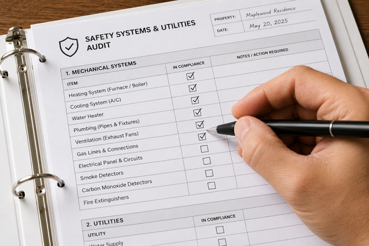 Landlord reviewing property records before a lease renewal decision