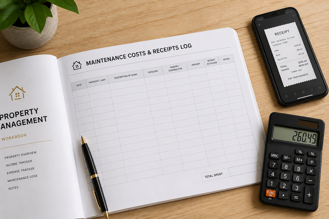 Printable rental tracking sheet used by a landlord to maintain monthly payment records