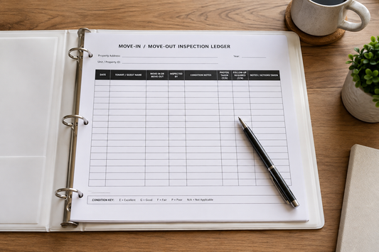 Move-out cleaning checklist used to document rental condition and cleaning deductions