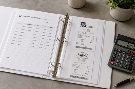 Organized landlord paperwork and rental property records