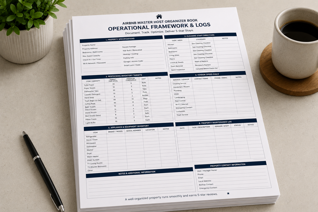 Organized property workbook illustrating a portfolio-level landlord rent roll system