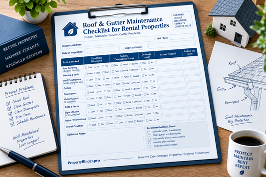 Roof and gutter maintenance checklist for rental properties