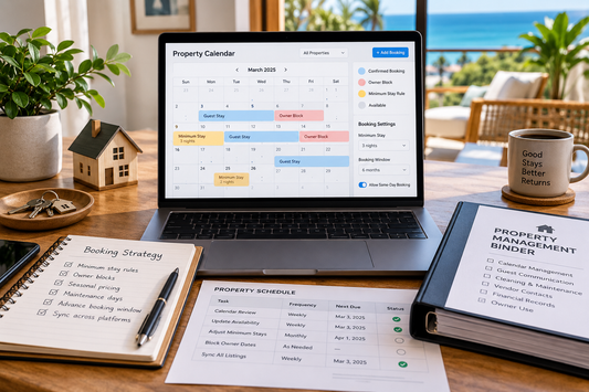 Airbnb calendar management with booking rules owner blocks and availability planning
