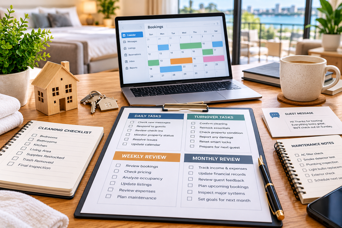 Airbnb operations checklist for daily turnover weekly and monthly tasks