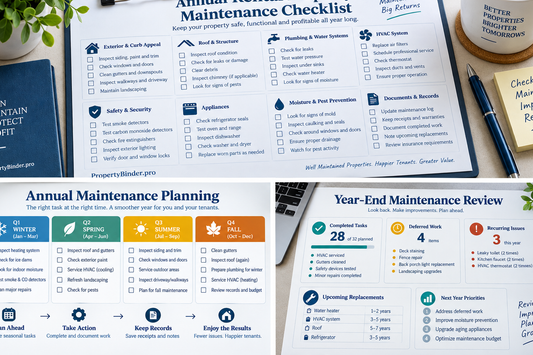 Annual rental property maintenance checklist
