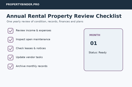 Annual rental property review checklist