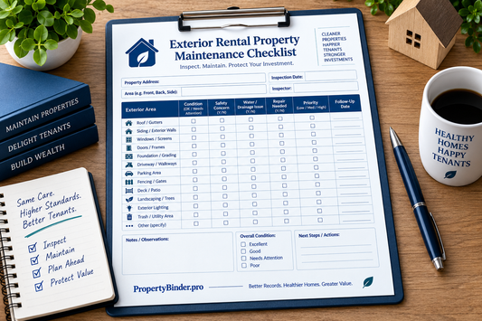 Exterior rental property maintenance checklist