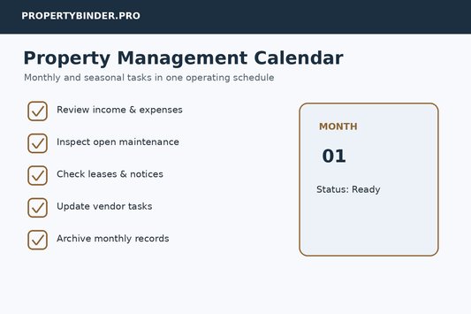 Property management calendar