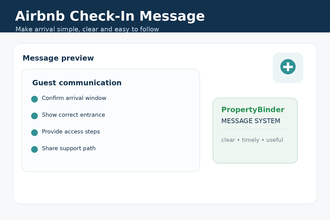 Airbnb check-in message template