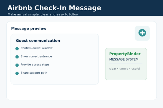 Airbnb check-in message template