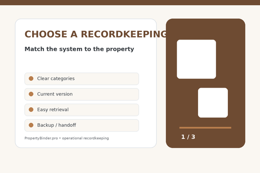 Choose a property management recordkeeping system