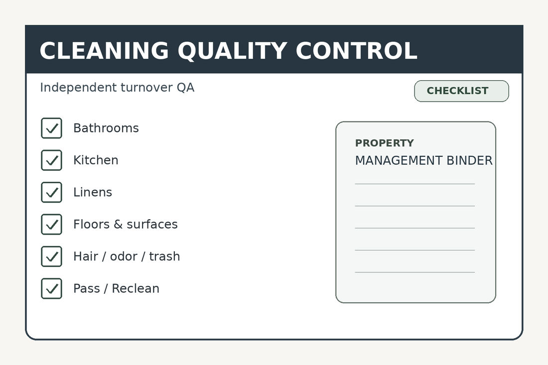 Airbnb cleaning quality control checklist