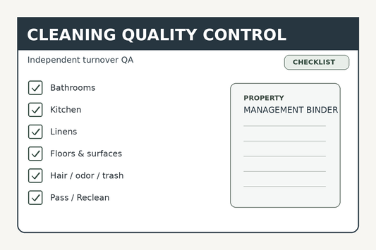 Airbnb cleaning quality control checklist