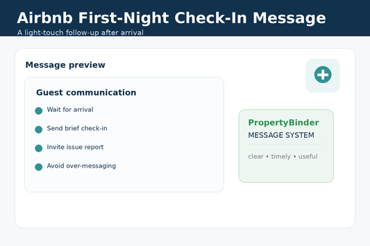 Airbnb first-night check-in message template