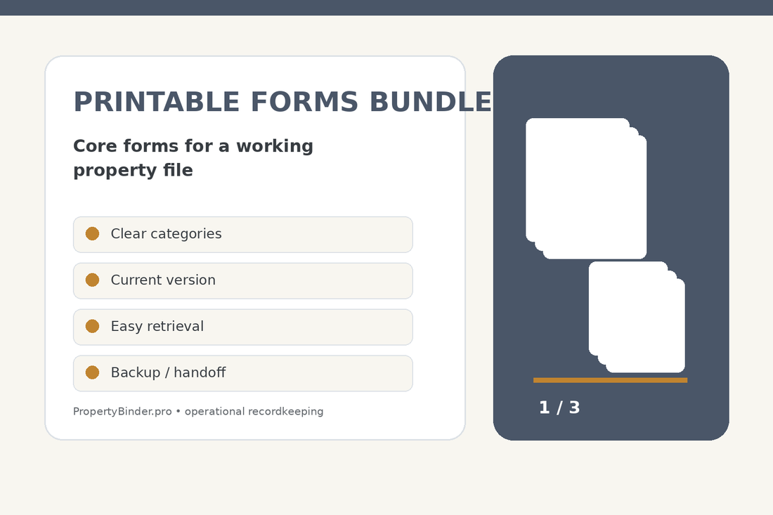 Printable property management forms bundle