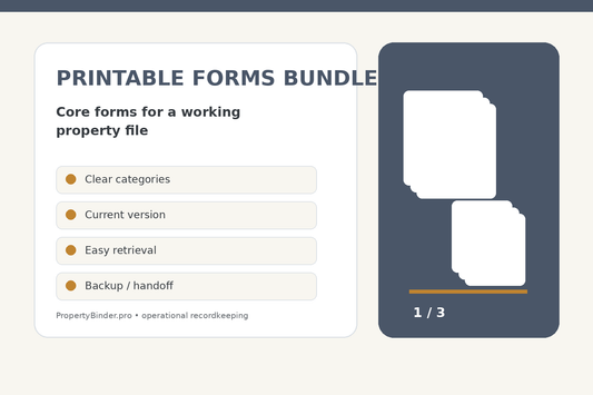 Printable property management forms bundle