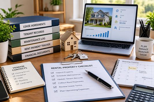 First-time landlord property management checklist and organized rental records