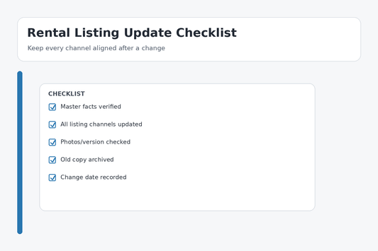 Rental listing update checklist