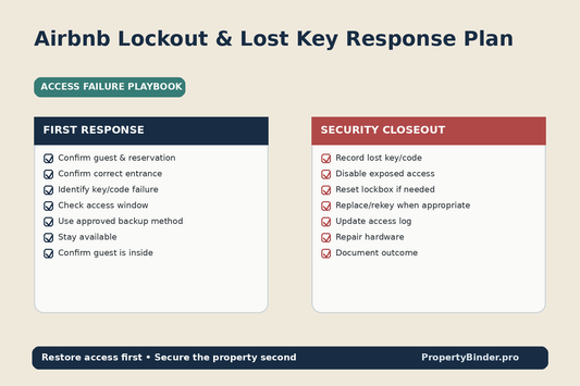 Airbnb lockout and lost key response plan