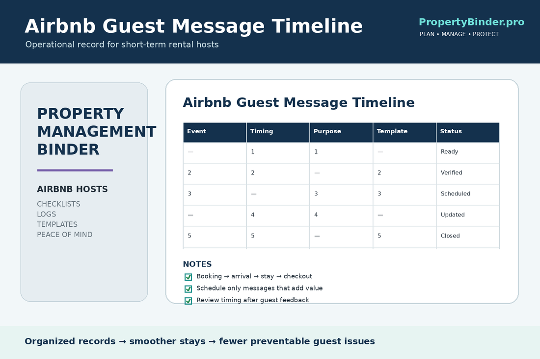 Airbnb guest message timeline