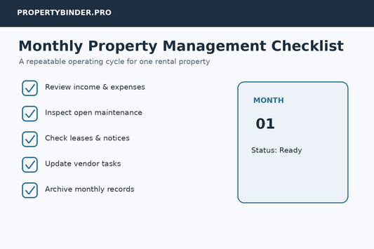 Monthly property management checklist