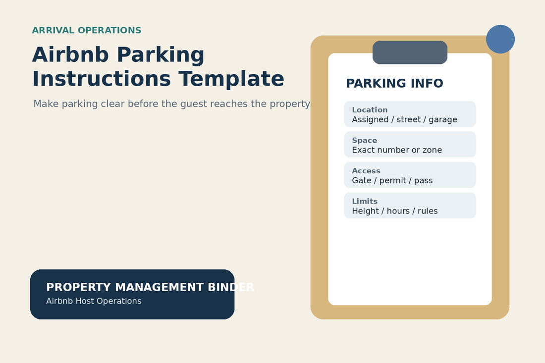 Airbnb parking instructions template