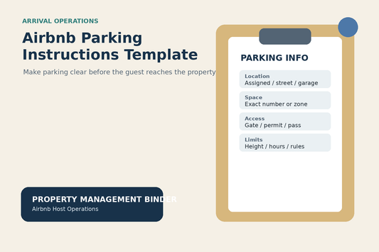Airbnb parking instructions template