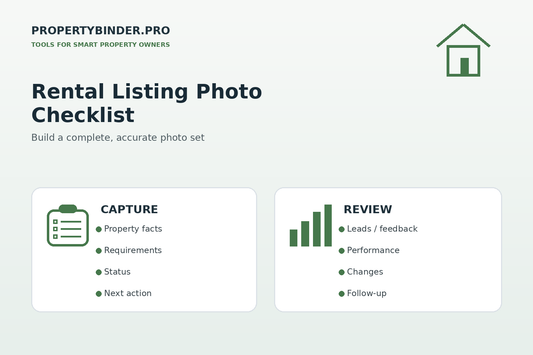 Rental listing photo checklist