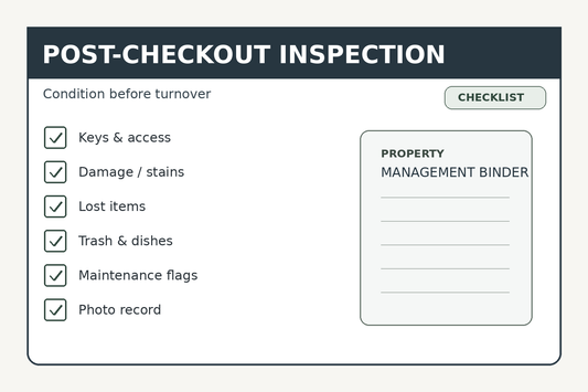 Airbnb post-checkout inspection checklist