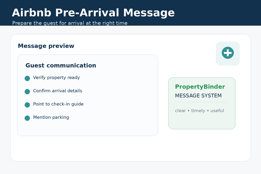 Airbnb pre-arrival message template