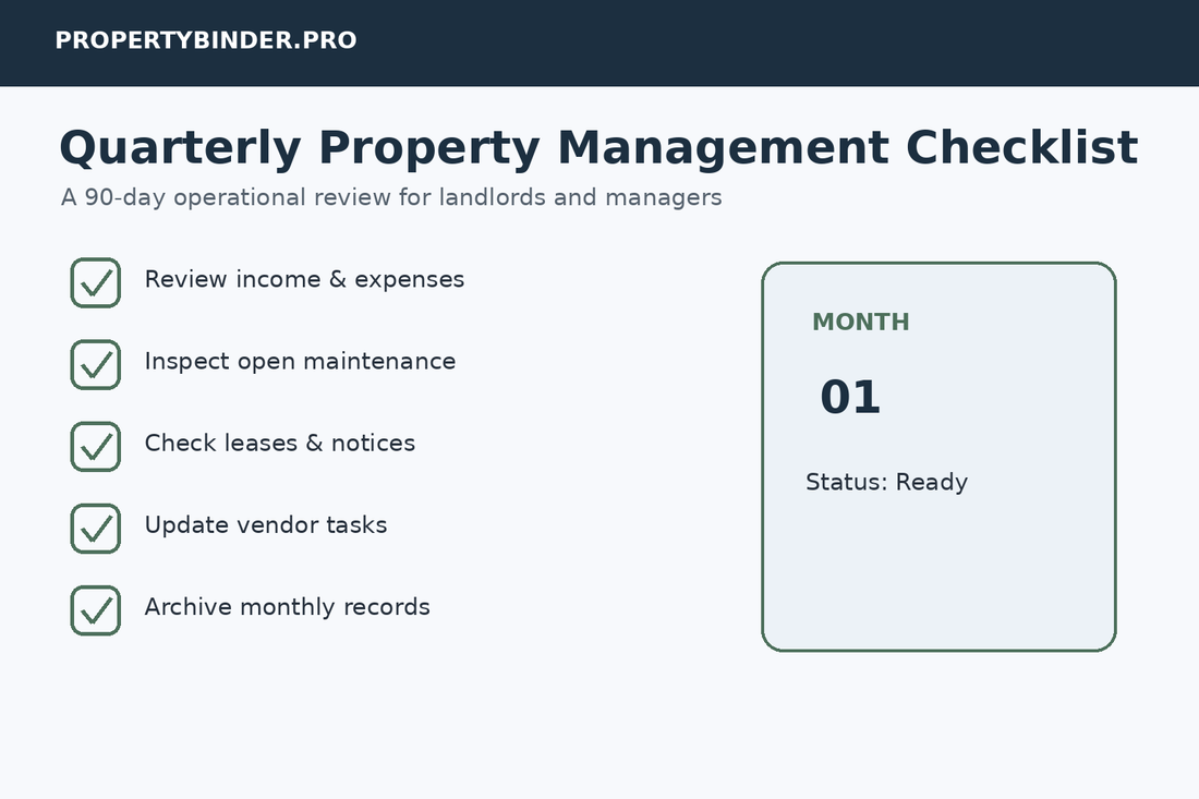 Quarterly property management checklist