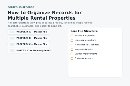 How to organize records for multiple rental properties