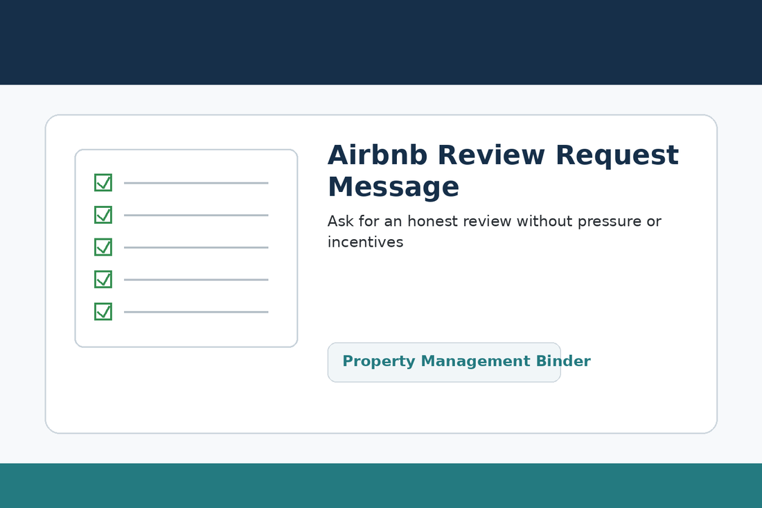 Airbnb review request message template