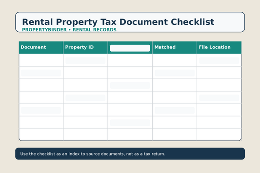 Rental property tax document checklist