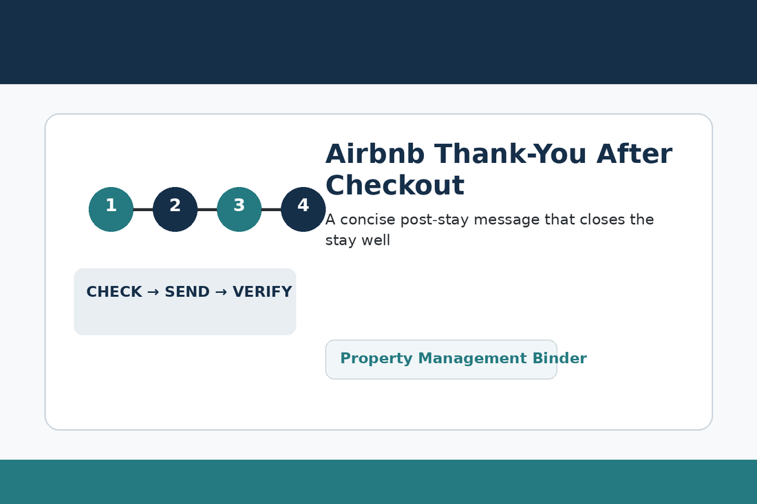 Airbnb thank-you message after checkout