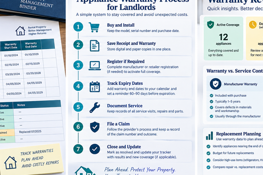 Appliance warranty tracker for landlords