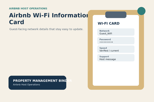 Airbnb Wi-Fi information card